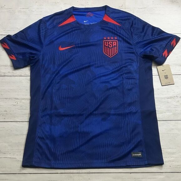 Nike Mens 4-Star 2023 Stadium Away Jersey Blue Size Medium DR3971-406 - Picture 1 of 8